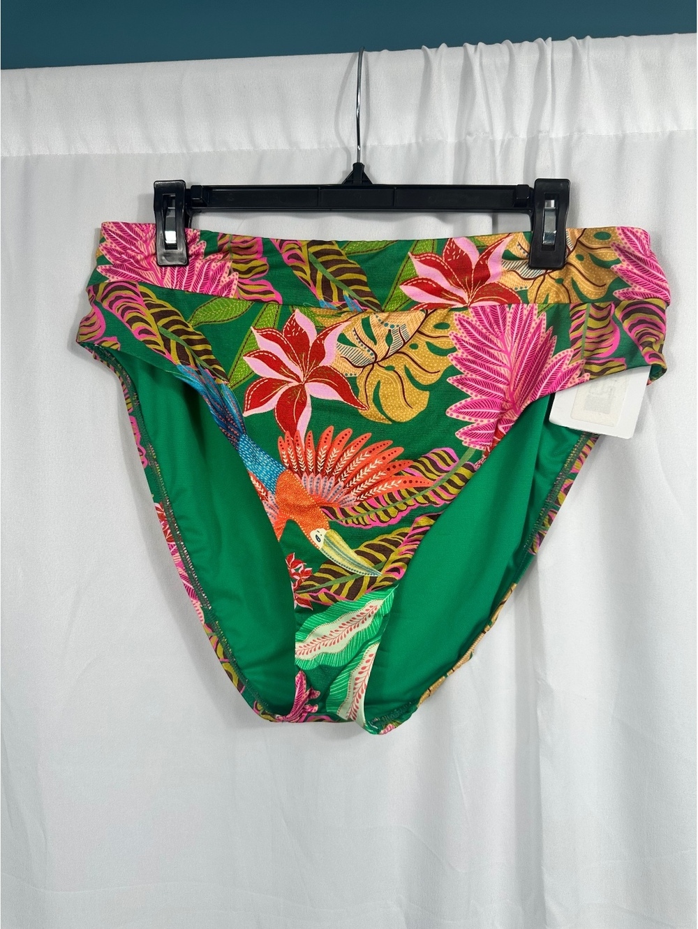 Gibson Latimer Tropical Floral High Waist Bikini Bottom XL